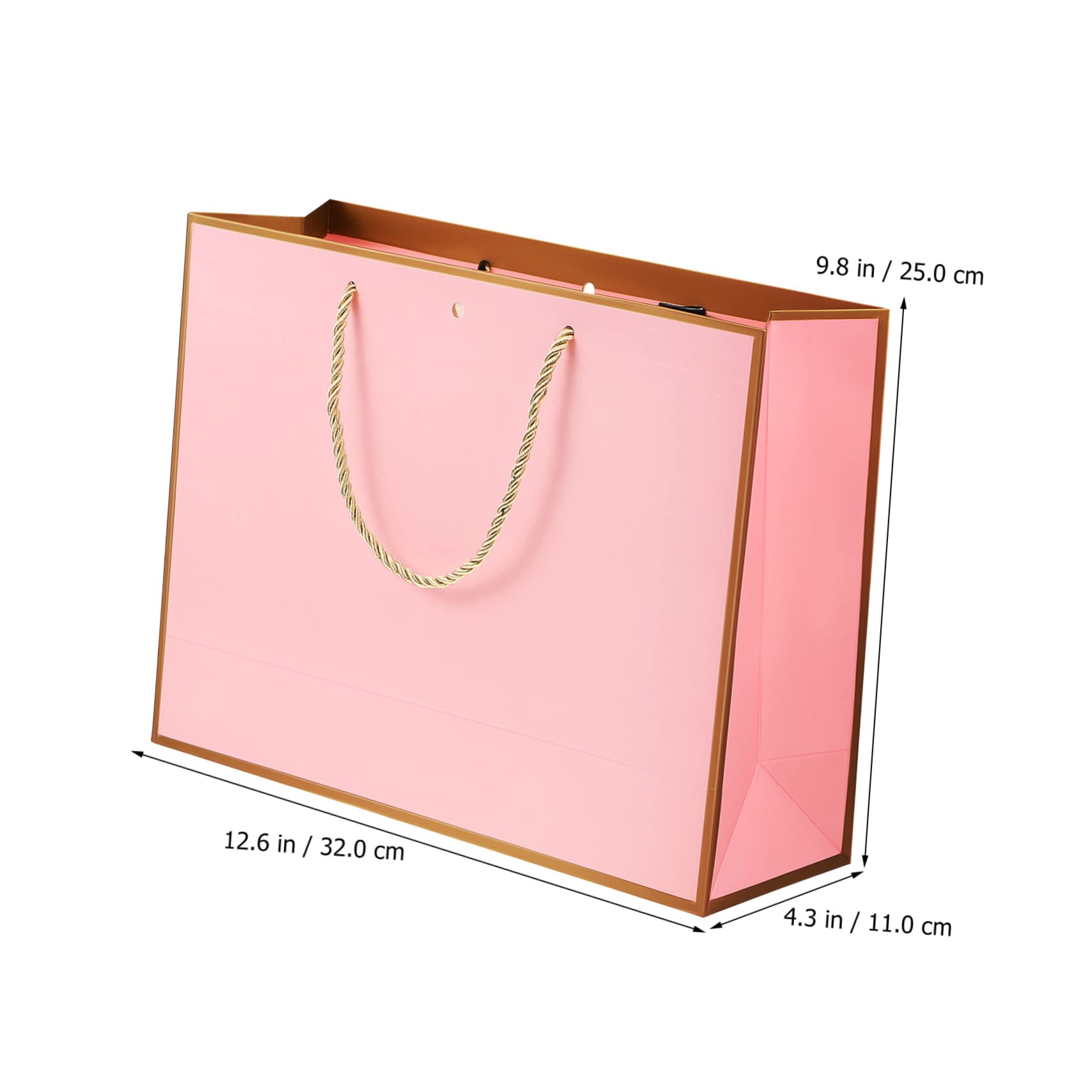 COLLBATH 10 Bolsas Decoradas Con Lazo Y Asas Bolsas De Papel De Gran Capacidad Para De Fiesta Para Envío