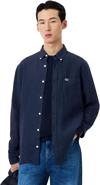 Lacoste Official Linen Button-Down Shirt CH2188-1016639
