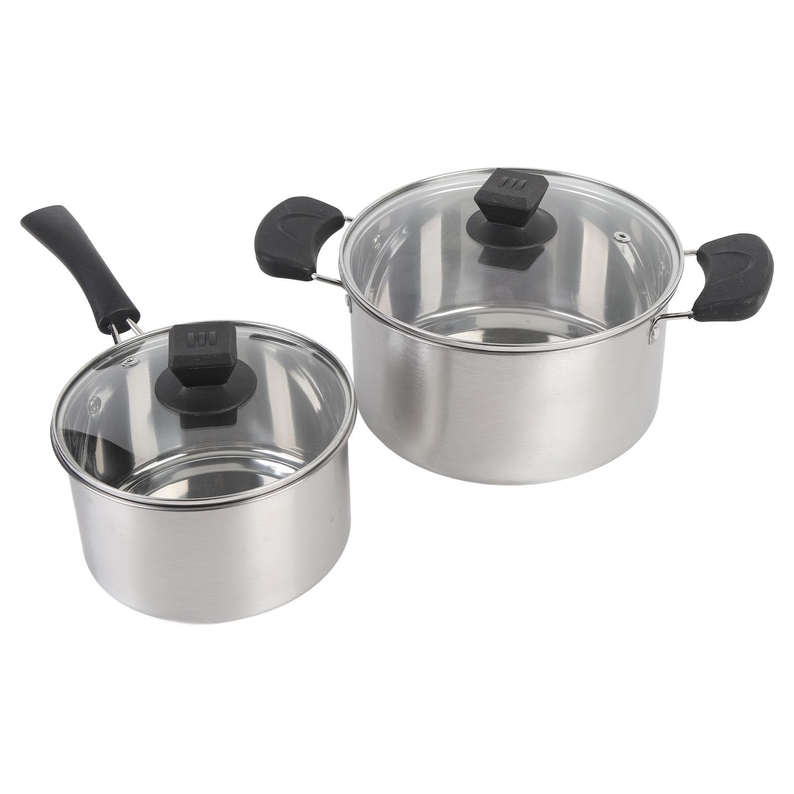 Fabater Antihaftbeschichtetes Edelstahl-Milchtopf-Sauce-Kochtopf-Set für das Tägliche Kochen. Leicht zu Reinigender Suppentopf für Hobbyköche