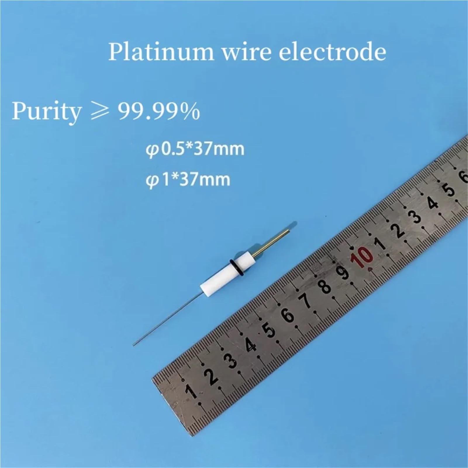 sujeniir 0.5 mm x 37 mm 1.0 mm x 37 mm Platinum Wire Electrode. Auxiliary Electrode. The Purity of Platinum is 99.99%.(1.0mmx37mm)