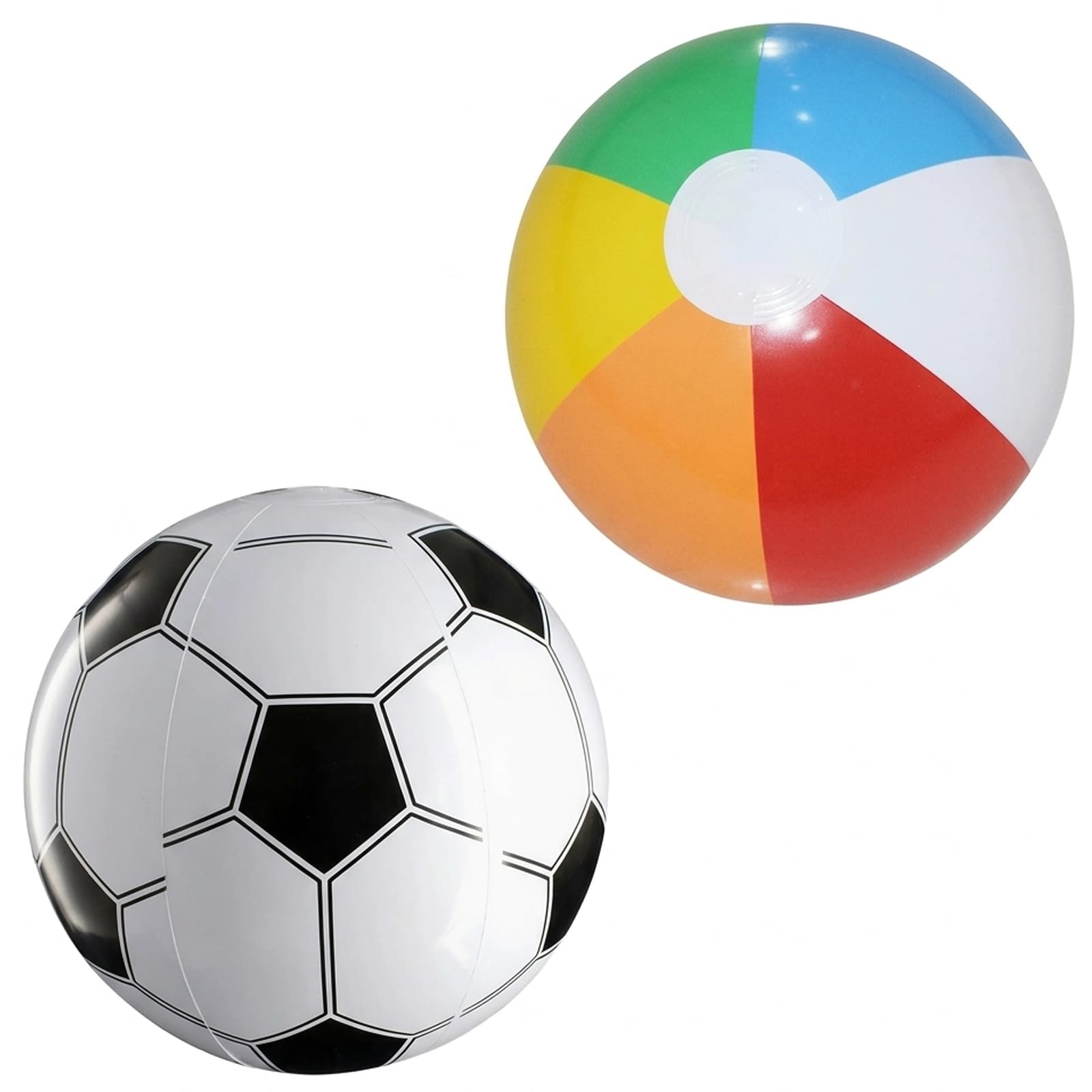 2 Pack Inflatable Beach Balls for Family Entertainment, 40cm Before Inflation, Beach Ball, Two Inflatable Beach Balls for Water Games and Outdoor Activities, Lightweight and Durable Design for Pool Pa