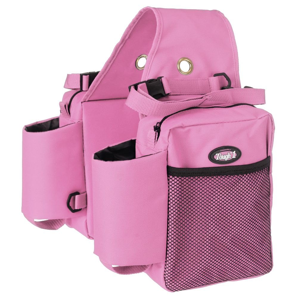 Tough 1 Nylon Water Bottle/Gear Carrier Saddle Bag, Pink