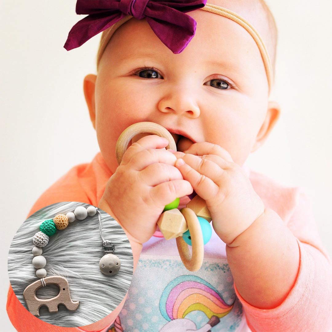 Baby Teether Natural Teething Grasping Toy Silicone Bead Baby Baby Toy Product