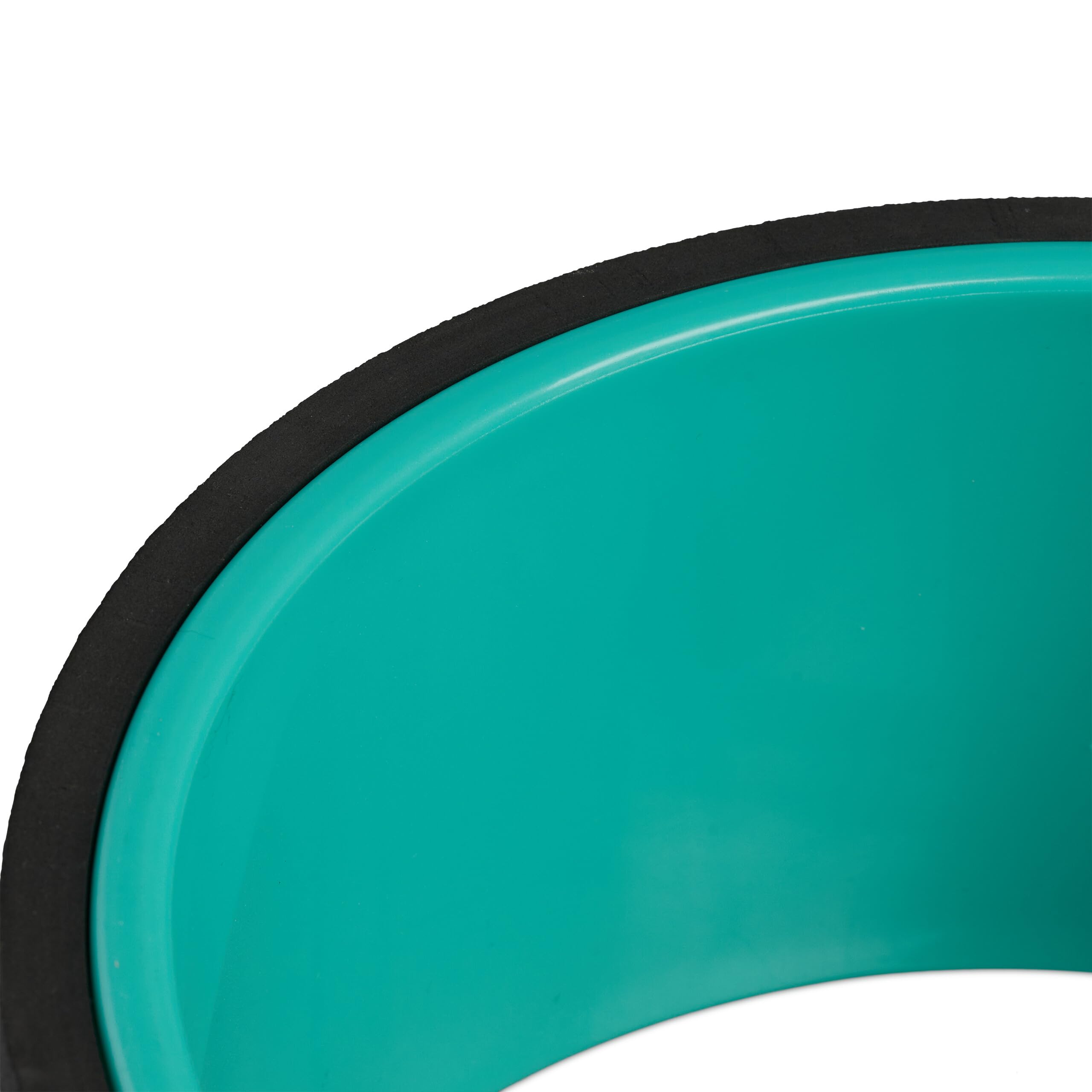 Relaxdays Roue de Yoga en Lot de 3, D : 33, 26,5 et 17 cm, avec 2 Sangles, pour étirements, Plastique, Turquoise/Noir