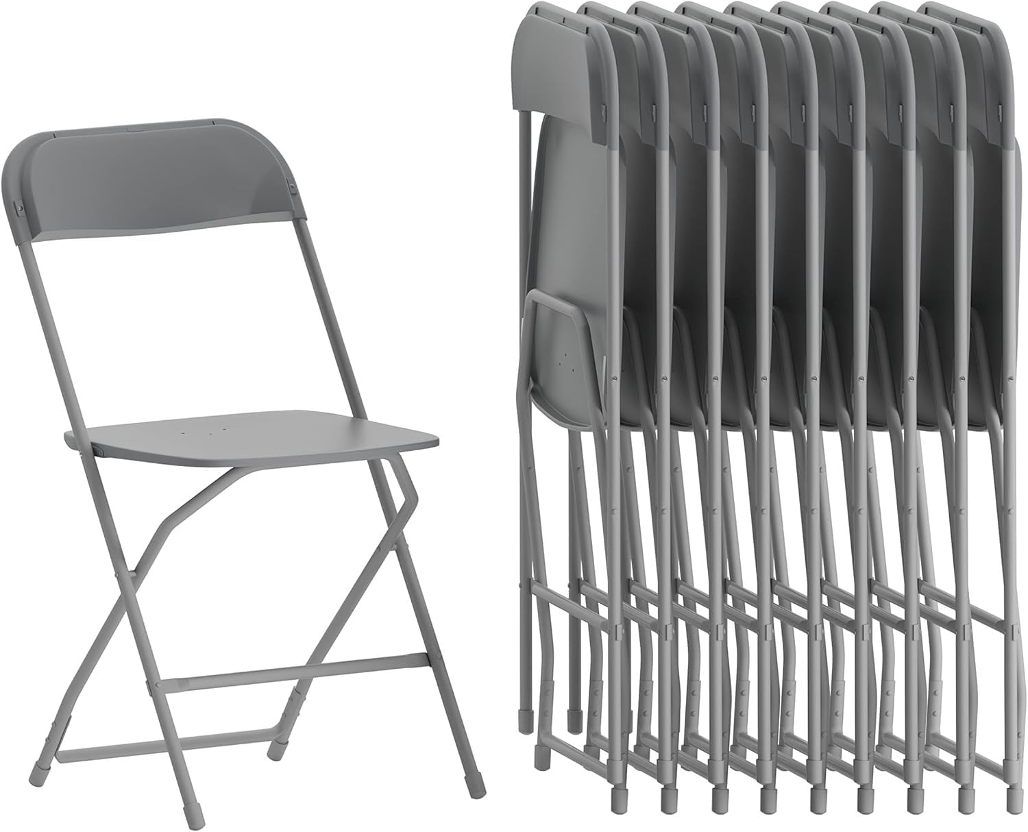 Chaise pliante pour événements plastique léger gris extérieur