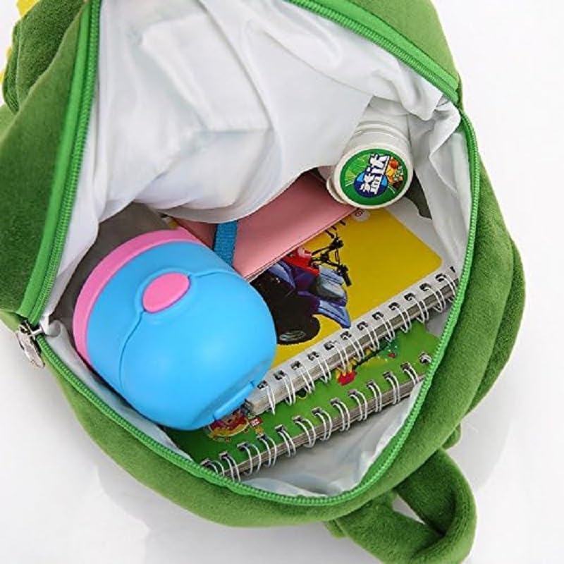 Image of Frantic Soft Cartoon Design Animal Velvet Plush School Backpack Bag For 2 To 5 Years Boys Girls Nursery Preschool Picnic Carry Travelling Bags (2-5 Years)