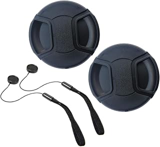 HUIPUXIANG 58mm Lens Cap for Canon EF-S 18-55mm IS STM Lenses - Fits Rebel T7 T6 T5i T8i & More + 2 Keepers