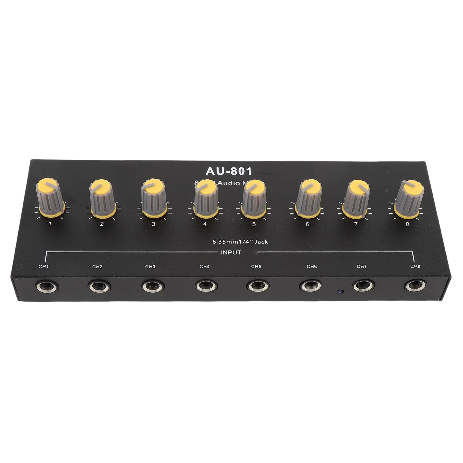 Sound Mixer 8 Input 1 Output Rechargeable Audio Mixing Console with Gain Control for Guitars Bass Keyboards Live Performance Studio Recording