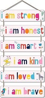 Artvibes I am Strong Positive Affirmation Designer Wall Hanging Wooden Art | Quotes Decor Item | Wall Accent | Office Deco... Price In India
