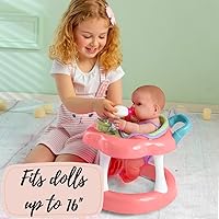 Vista 2 de JC Toys - Cuna mecedora y accesorios para muñeca, perfectos para pequeños