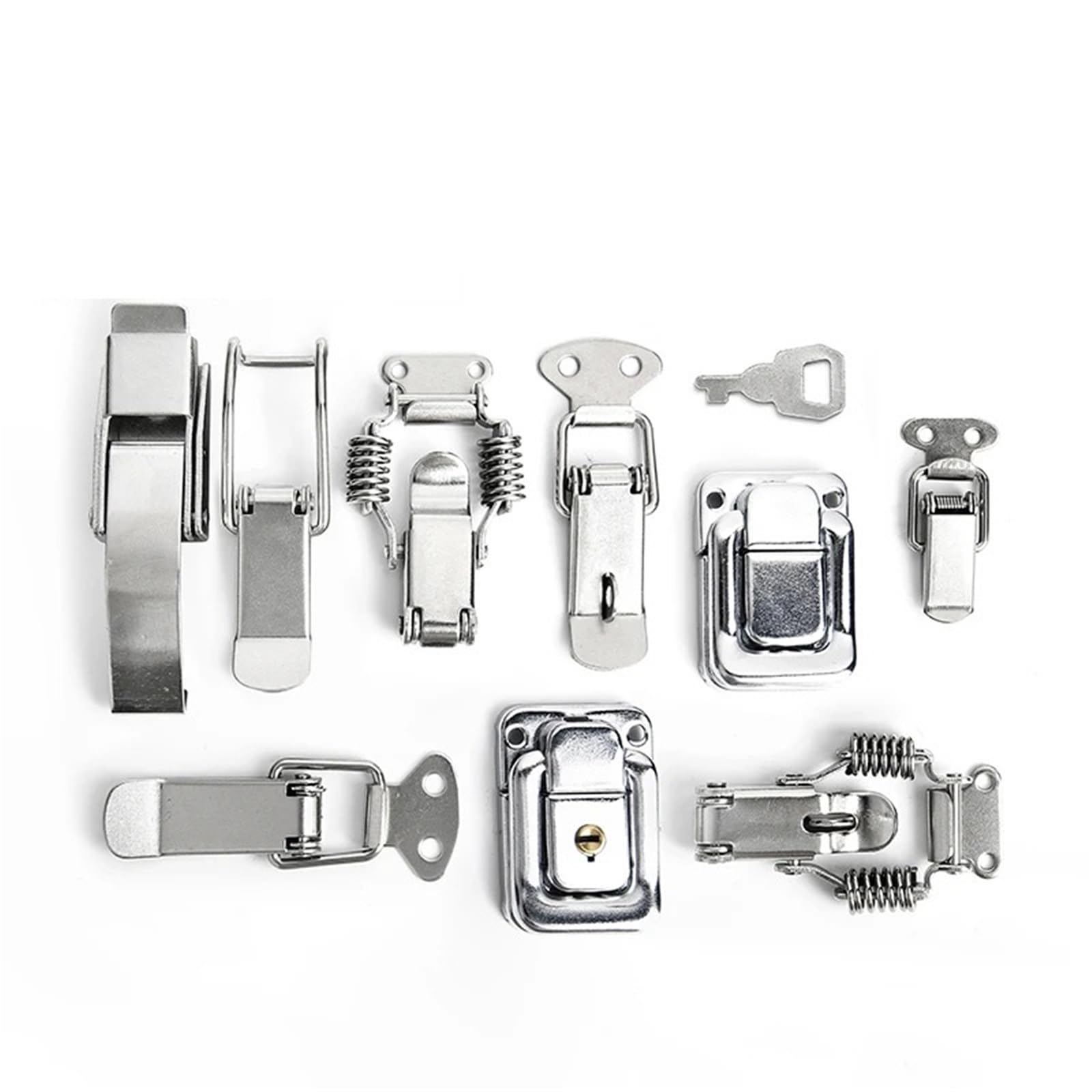WPOIYHGBY J402 Cabinet Boxes Spring Loaded Latch Catch Toggle Mild Steel Tool Box Lock 1Pcs