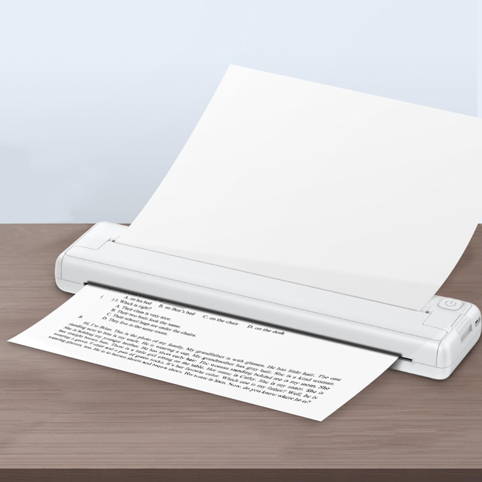 RIDAEX Stampante Termica per errori A4 Stampa Termica Senza Inchiostro Portatile per Piccoli uffici Domestici Senza Fili Bluetooth