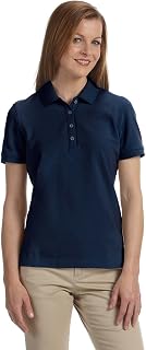 Women's Slim-cut Ashworth Classic Solid Pique Polo, Navy, M