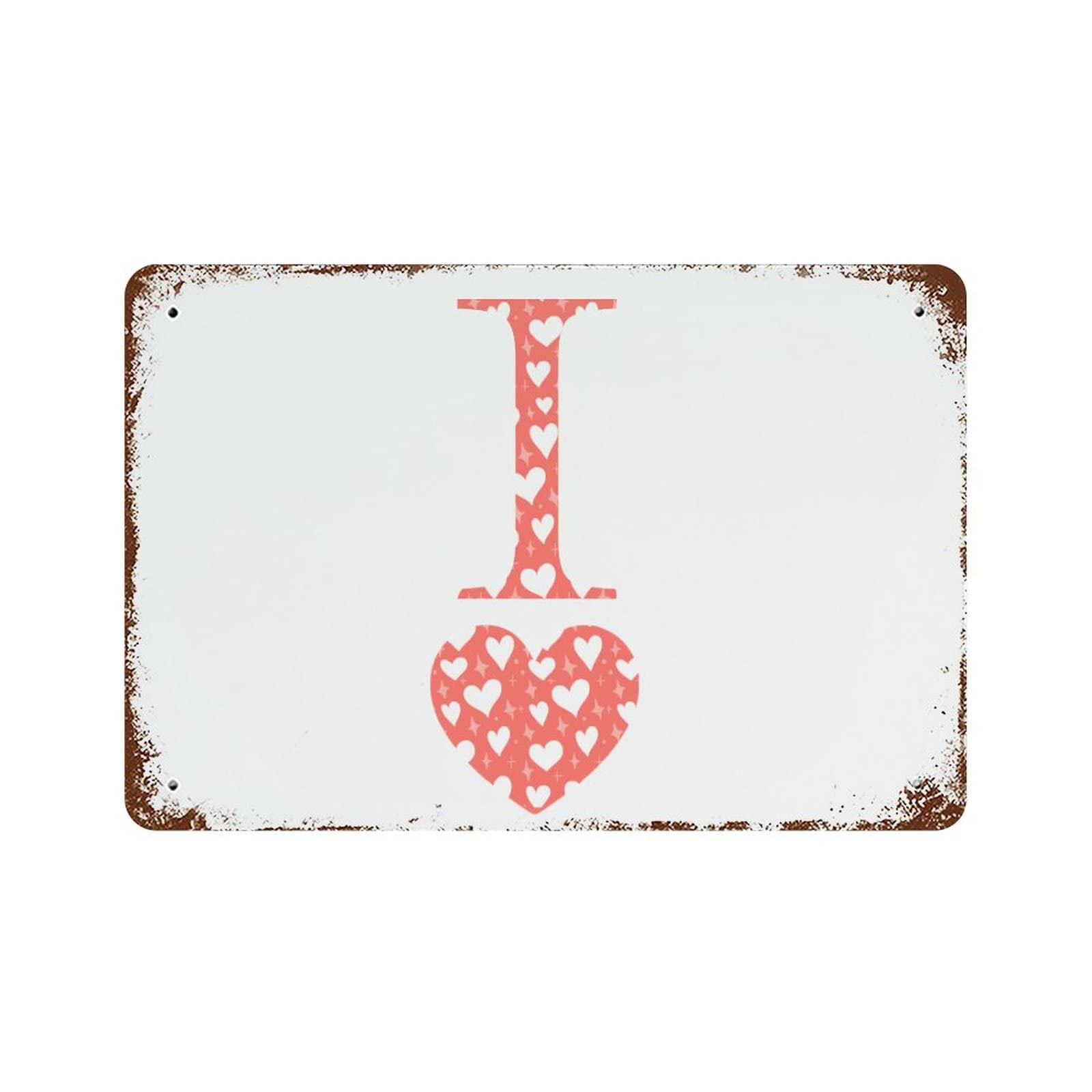 Cadeau de fiançailles lettres rétro Saint-Valentin cœur 30x45