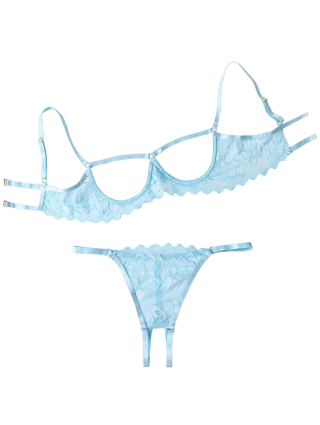 Lilosy Sexy Lingerie Set 2 Piece Women Bra and Panty 3XS-5XL