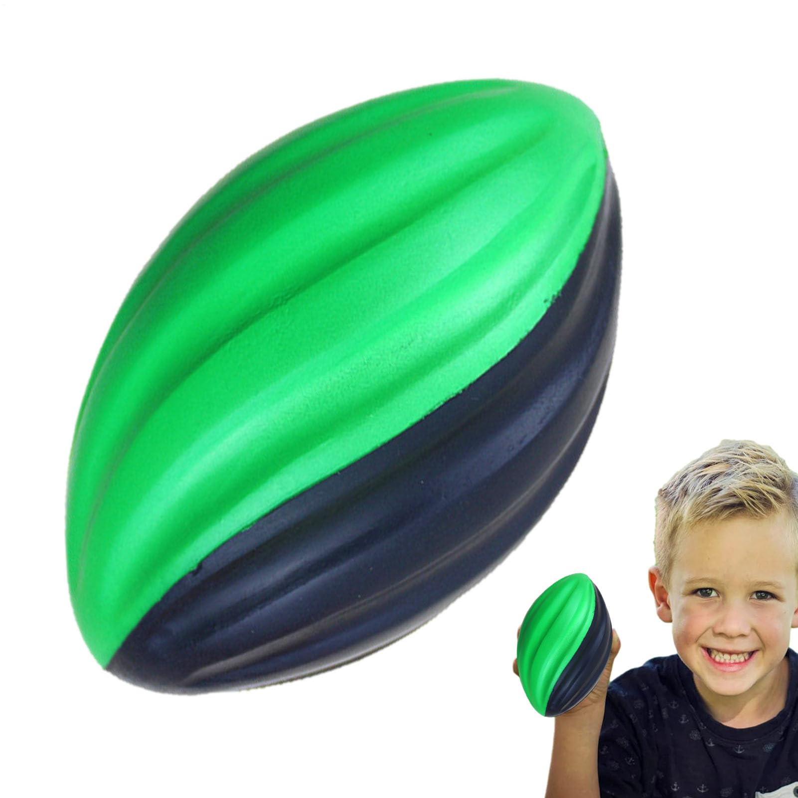 Genérico Pelota De Rugby para Niños: Pelota De Espuma De Rebote Lento De 5 Pulgadas, Diseño En | De Entrenamiento Sólido Y Suave para Juegos En Interiores Y Exteriores, Equipo Deportivo Seguro