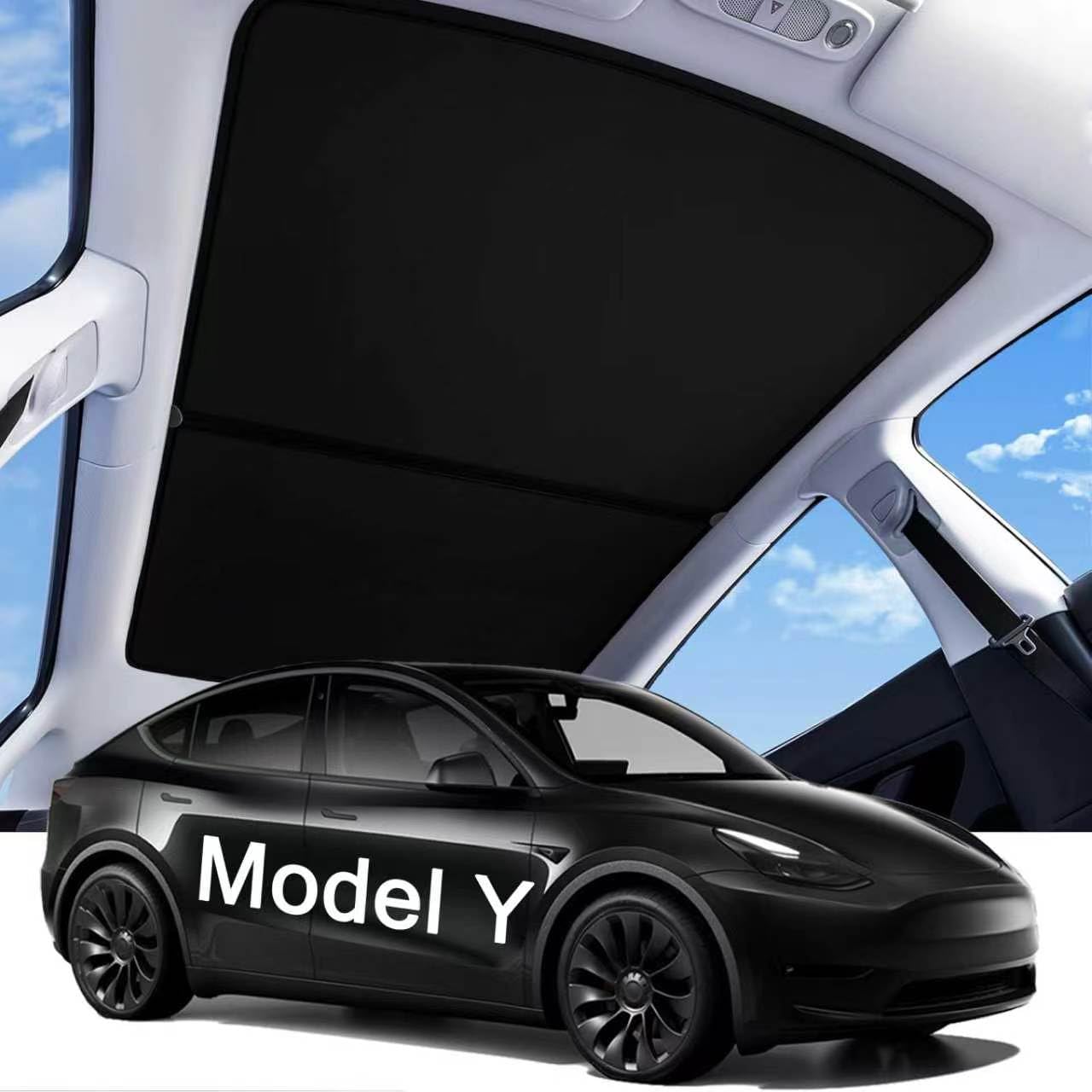Amazon | 2025年改良版 Tesla Model Y サンシェード ルーフ用 UPF200+