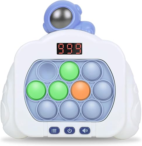 Miniatura 7 de Juego Rápido Push Pop de Juguetes Antiestrés, Pantalla LED de 12 Modos con Luces Rápidas, Juego de Presión de Burbujas Portátil, Juguetes de Navidad