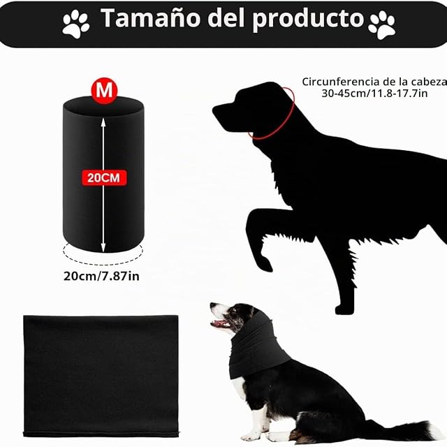 Foto 6 de 7 de JJiaoLinin Orejeras Perro,2 Orejeras Cálidas para Mascotas,Perros Antiruido,Cómodo y a Prueba de ansiedad