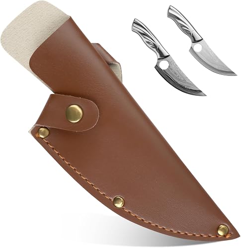 6 Inch PU Leather Knife Sheath, Japanese Knife Cover for Matsato Huusk Knives, Professional Chef Kitchen Knives Protector, Hunting Outdoor Camping Gear for Men Women Suitable for Knives with Blade Lengths of 6in/15.24cm