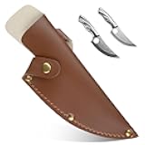 6 Inch PU Leather Knife Sheath, Japanese Knife Cover for Matsato Huusk Knives, Professional Chef Kitchen Knives Protector, Hunting Outdoor Camping Gear for Men Women Suitable for Knives with Blade Lengths of 6in/15.24cm or Less