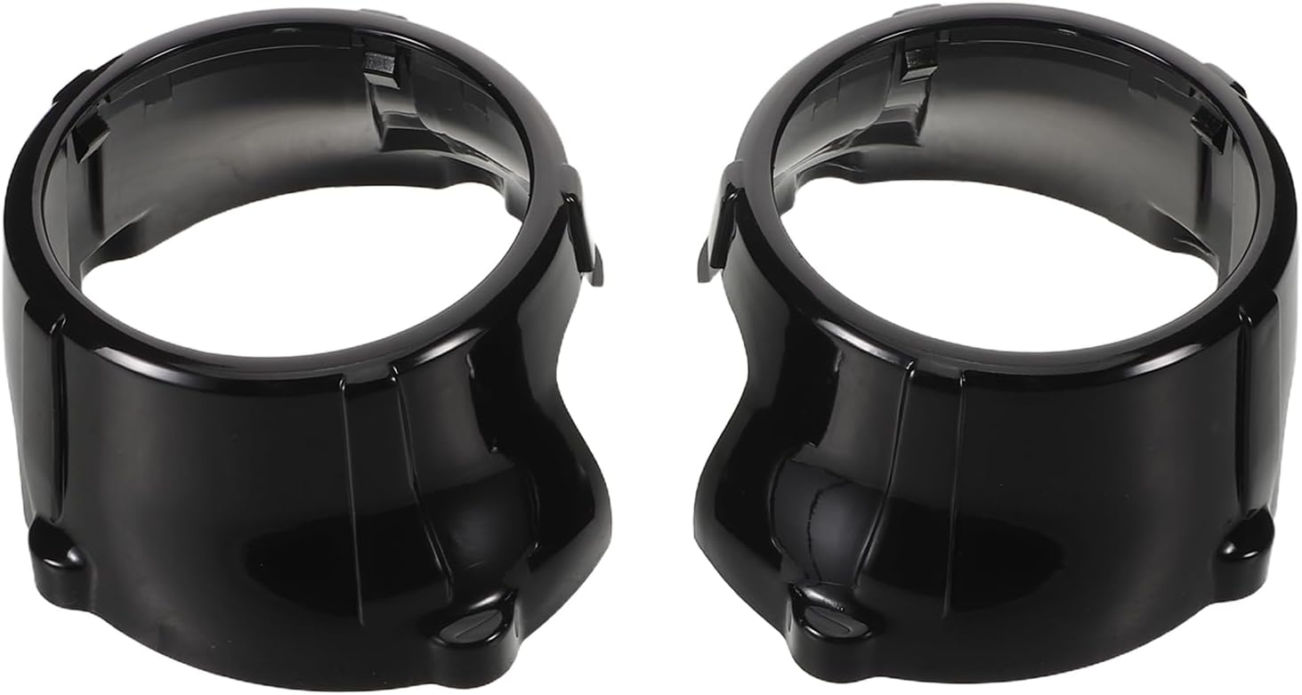 2pcs Universal 2.5 3 Inch Car Headlight Projector Shroud Cover, Black Headlamp Lens Trim Mask for LED Drl Retrofit and Front Lamp Upgrade