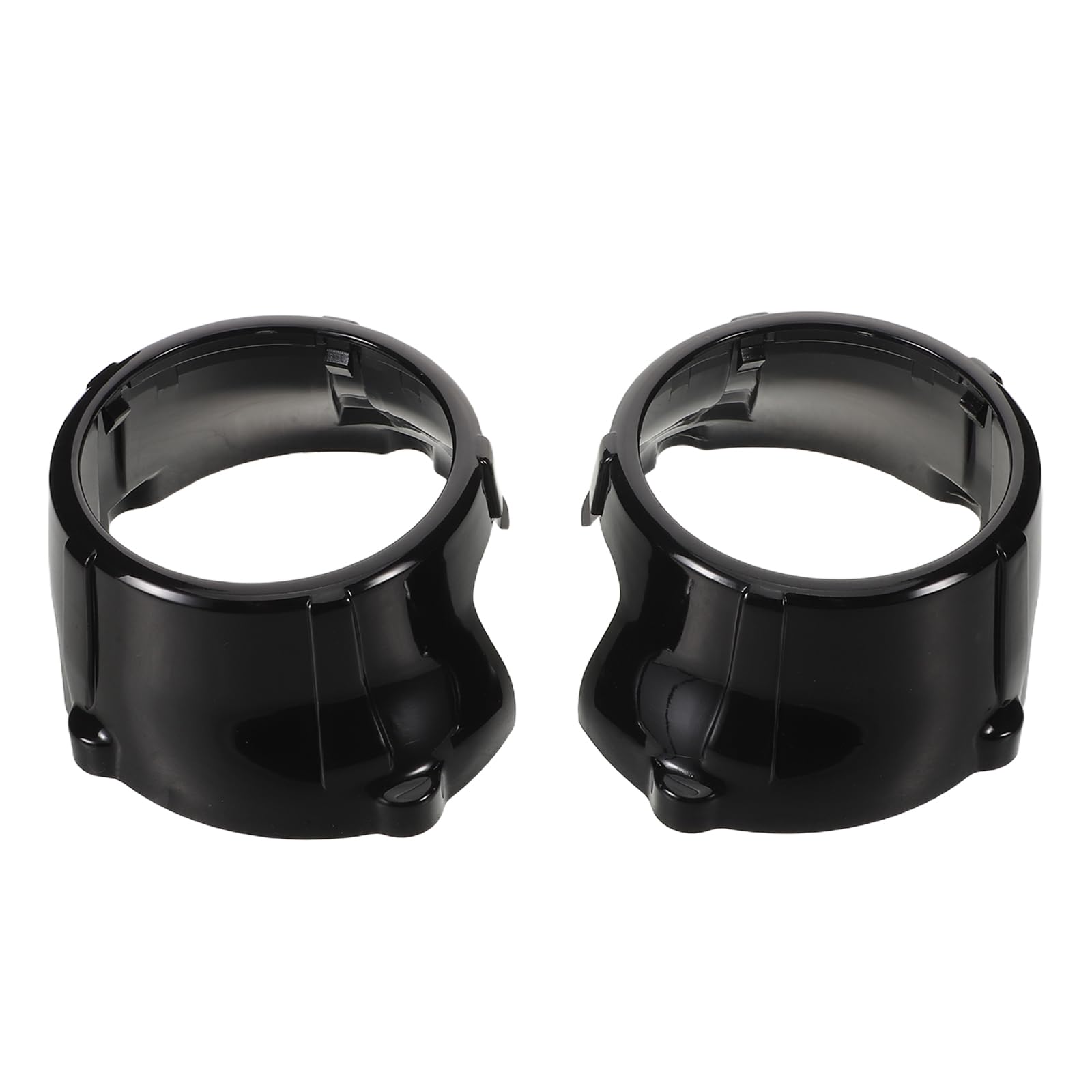 2pcs Universal 2.5 3 Inch Car Headlight Projector Shroud Cover, Black Headlamp Lens Trim Mask for LED Drl Retrofit and Front Lamp Upgrade