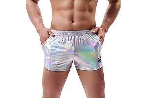 Men's Holographic Shiny Metallic Swim Briefs: A Stellar Choice for Cosmic Adventures