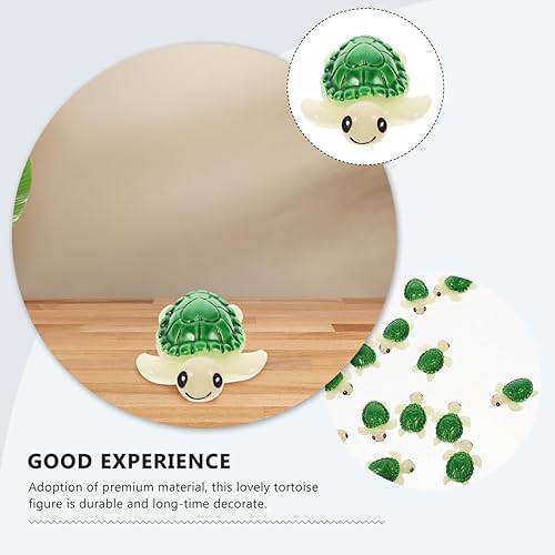 Miniatura 9 de 20 figuras de tortuga en miniatura, mini tortugas de resina, figuras de animales pequeños, adornos para tartas para suculentas, micro decoraciones