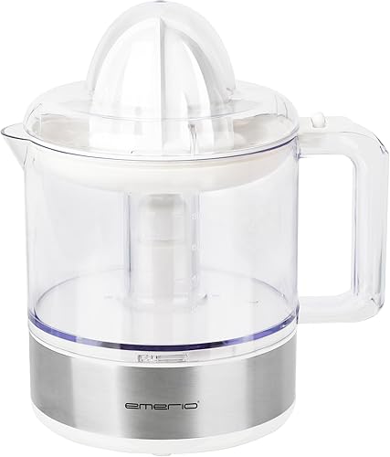 EMERIO Exprimidor eléctrico de cítricos, exprimidor de naranja, recipiente grande de 27.1 fl oz con escala, 2 direcciones de rotación para mayor