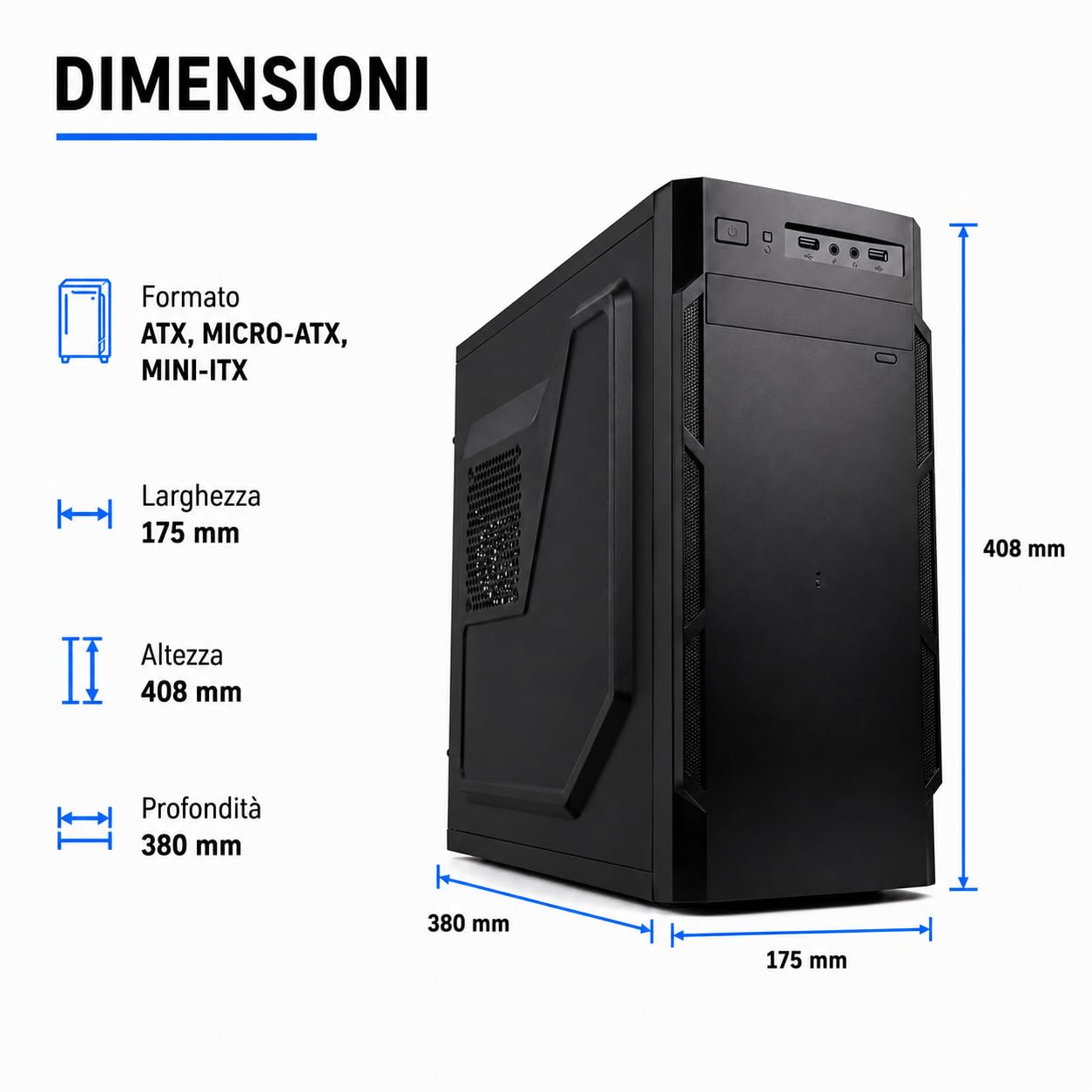 Desktop-PC • Intel Core i7-8700 • 16 GB RAM DDR4 • 512 GB SSD nvme • Windows 11 Pro • WiFi • Office 365 • sofort einsatzbereit • USB 3.0