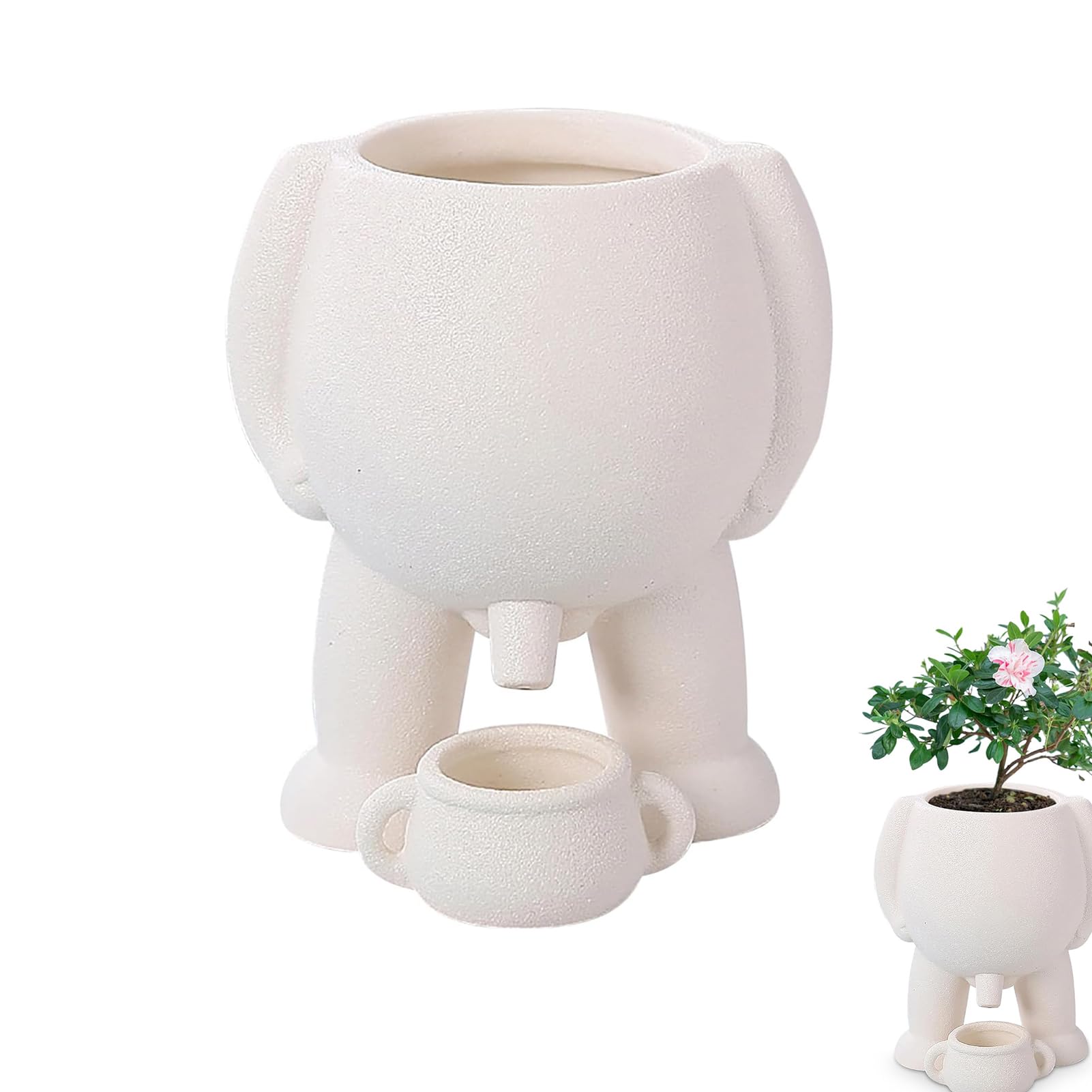 Mociun White Piss Pot Planter, Peeing Funny Vase, Piss Pot For Plants, Funny Succulent Pot Ornament Desktop, Whimsical Planters For Indoor Plants (White)