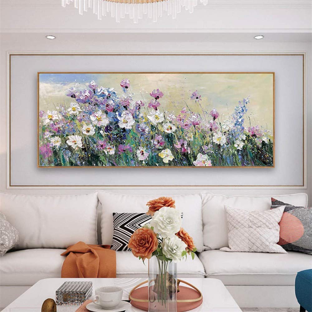 DIY Diamond Painting Kit Complet,5D Abstrait bleu foncé Diamond Painting Grand Format Enfant Adultes,Broderie Diamant Strass Point de Croix Painting,pour Salon Chambre Décor Murale 60x180cm WS-551