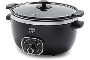 GreenLife Cook Duo Healthy Ceramic Nonstick Programmable 6 Qt Slow Cooker