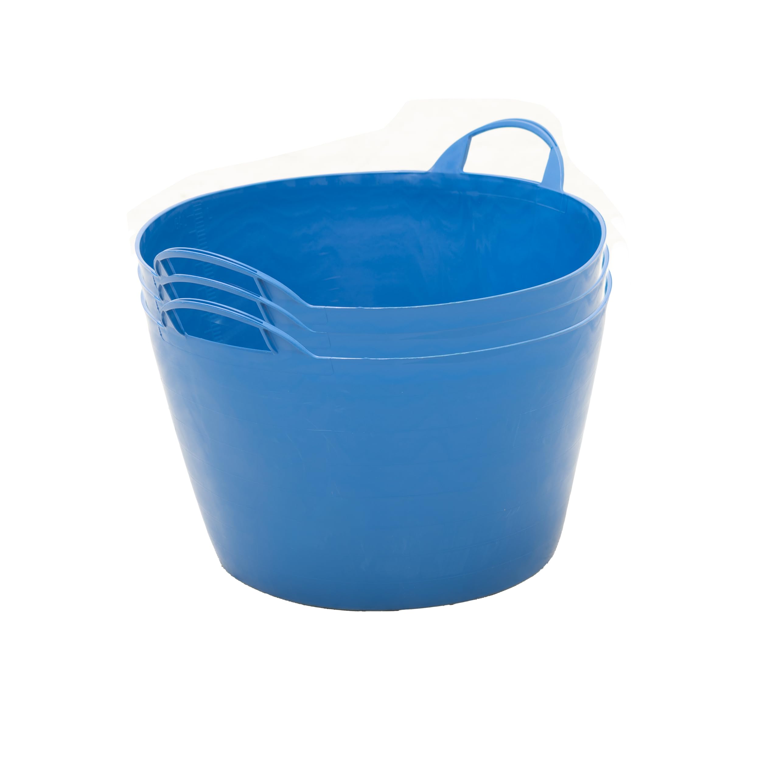 BiGDUG Plastic Flexi Tubs (42 Litre) - Pack of 3 - Black - Heavy Duty Trugs Flexible Storage Bucket - Multi Purpose Round Container — view 17