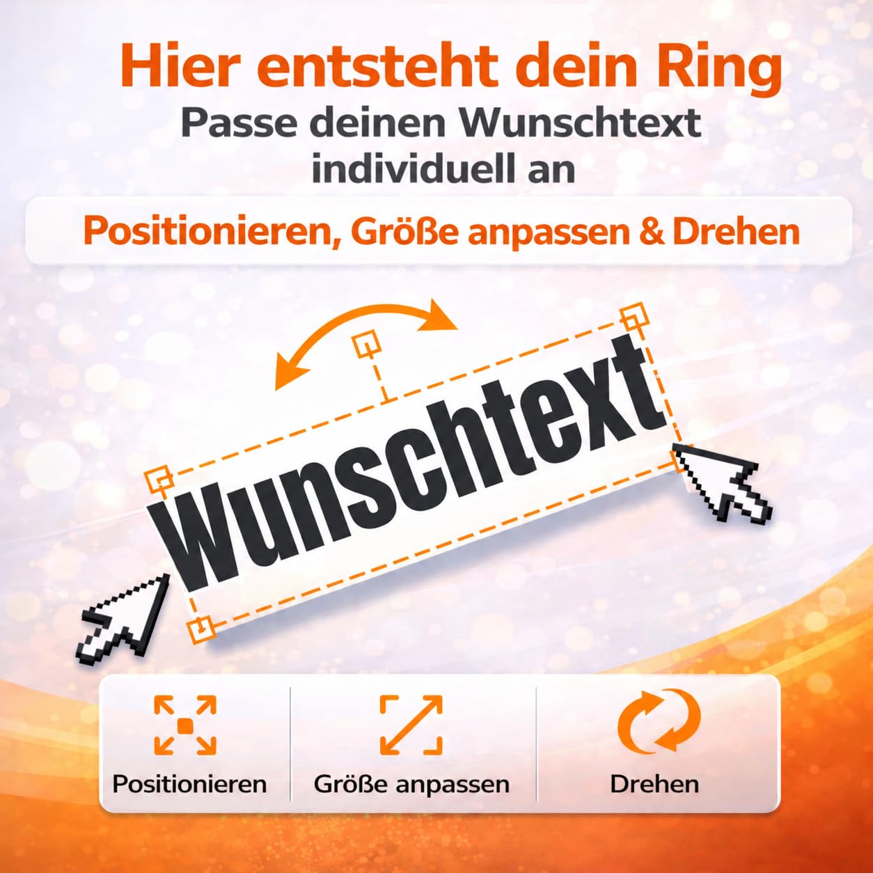 Generisch Siegelring mit Wunschgravur aus Edelstahl mit Monogramm Tiefengravur Ø 21 mm Initialen für Herren inkl. Schmuckbeutel