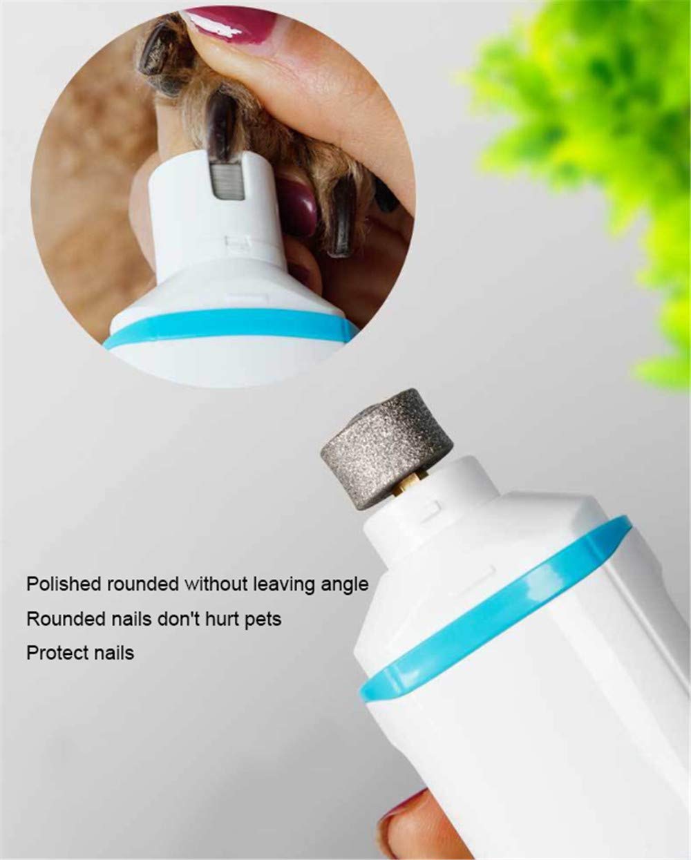 Broyeur à Ongles pour Animaux de Compagnie Rechargeable Broyeur à Ongles pour Chien amélioré et Coupe-Ongles Puissant pour Pattes Douces Toilettage Broyeur à Ongles pour Chiens, ch