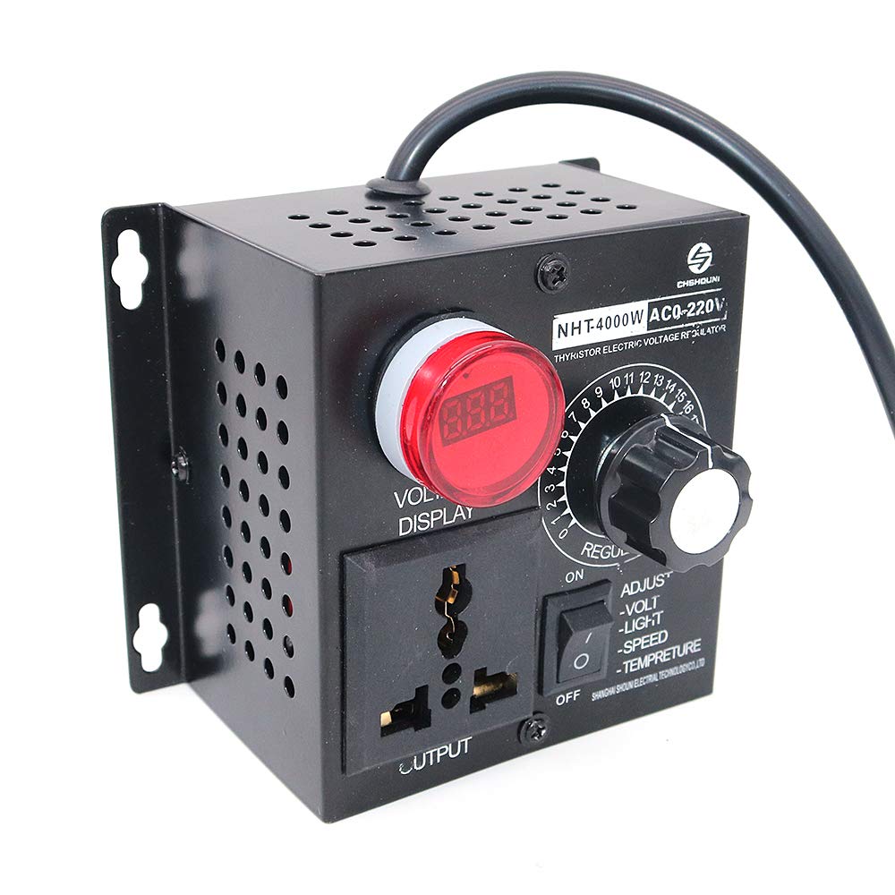 AC 220V 4000W Regolatore di Tensione Regolabile Regolatore di velocità del Motore Regolatore di Controllo della Ventola