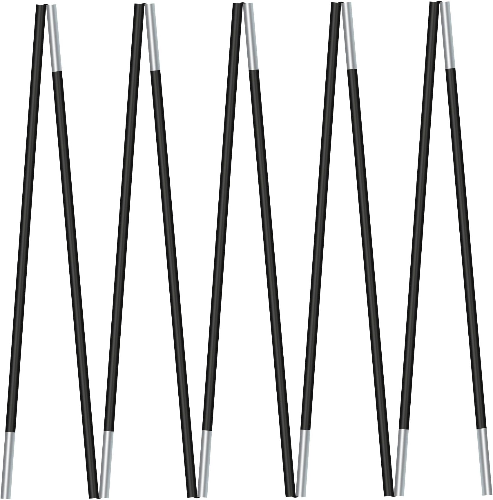 ORIENGEAR Batting Cage Poles Replacement 25.75 FT, Lightweight Batting Cage Fiberglass Pole Repair Kit, Diameter 12.7mm, Suitable for 20FT & 30FT Batting Cage Net, Baseball Hitting Cage