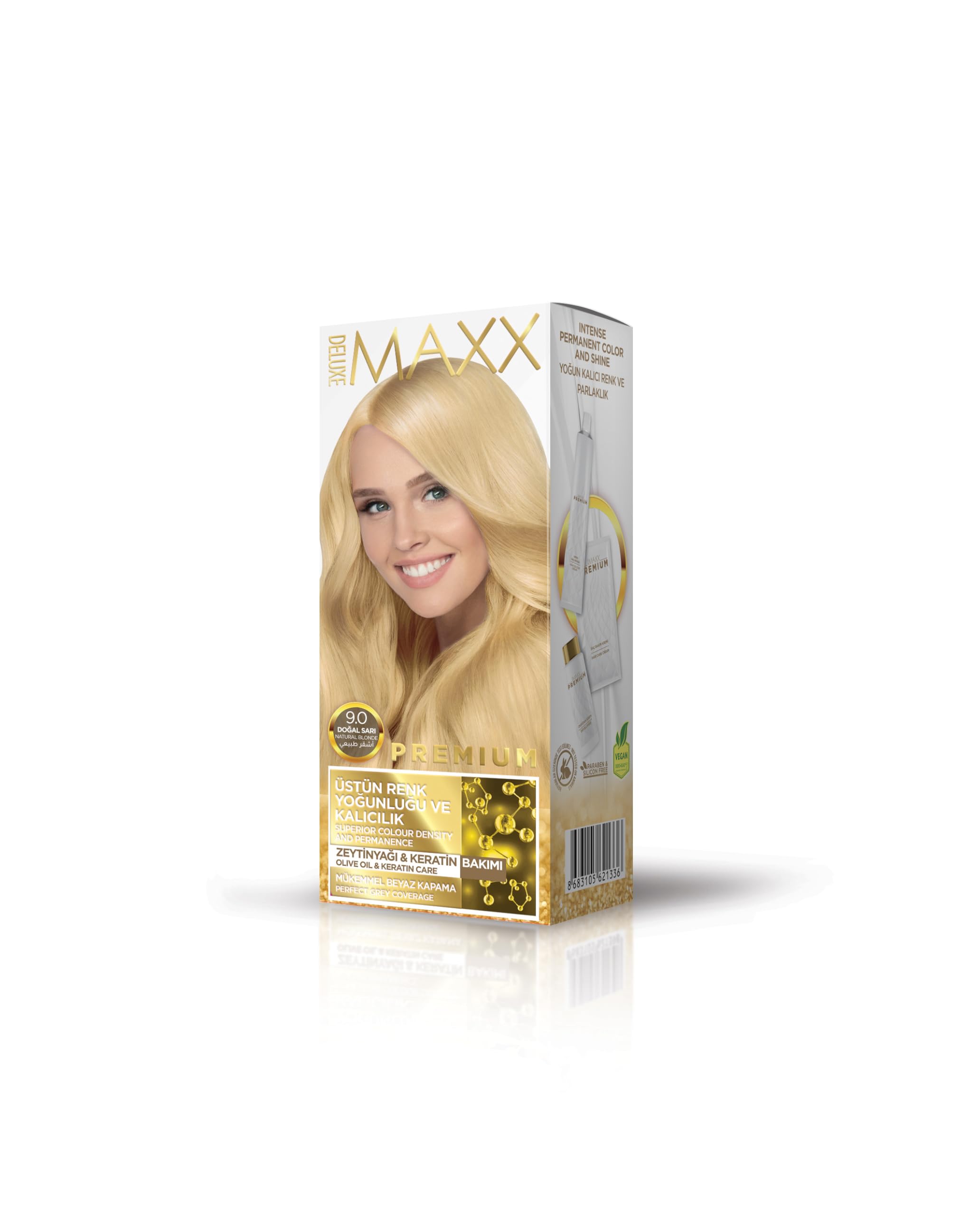 Maxx Deluxe Premıum Yarı Kit Set Saç Boyası 9.0 Doğal Sarı