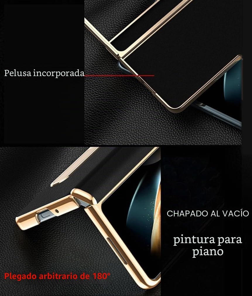 Funda de Teléfono Móvil de Cuero de Lujo para Samsung Galaxy Z Fold 7. para Samsung Z Fold7 Carcasa de Telefono con Pantalla Plegable. Estuche con Bisagras