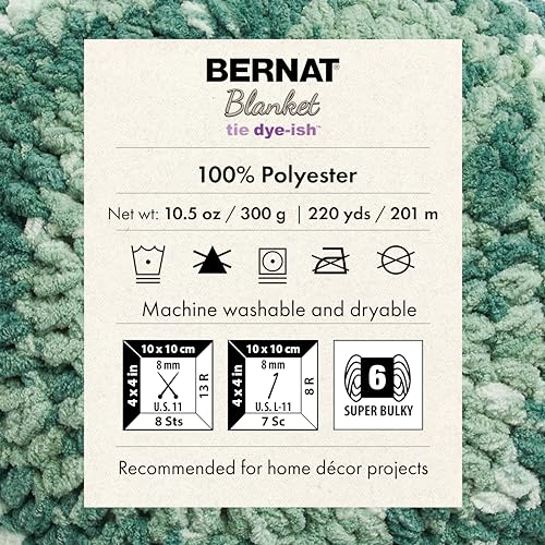 Image of Bernat Blanket Tie Dye-Ish Golden Rays Yarn - 2 Pack of 10.5oz /300g - Polyester - #6 Super Bulky - 220 Yards - Knitting & Crochet