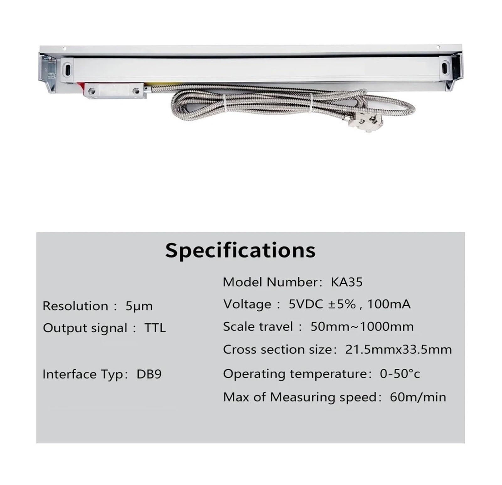 Kit SDS2-3VA 2 Axes DRO avec Affichage numérique et encodeurs linéaires KA35 (300 mm - 1 000 mm)