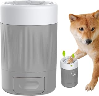 Dog Paw Cleaner Cup - Paw Washer Cup | Paŵ Cleaner, bärbar tvättmaskin med 360 graders rotation (1 st) Avtagbar mjuk borst, skonsam skötselmassageapparat för små medelstora hundar