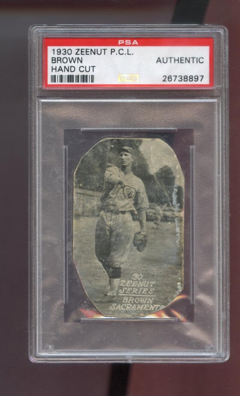 1930 Zeenut Zeenuts Harry Brown PSA AUTHENTIC Graded Baseball Card Pacific Coast League PCL P.C.L. Sacramento Senators
