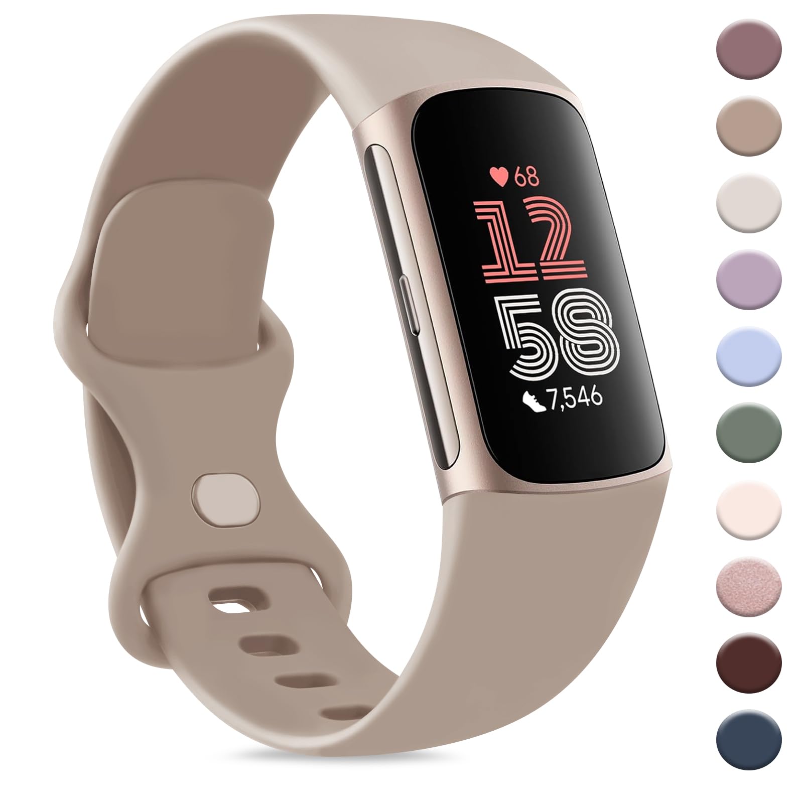 AK Sport Band Compatible with Fitbit Charge 6 Bands/Fitbit Charge 5 Bands Women Men, Classic Soft Replacement Straps Wristbands for Fitbit Charge 6/5 Advanced Fitness & Health Tracker-image-30