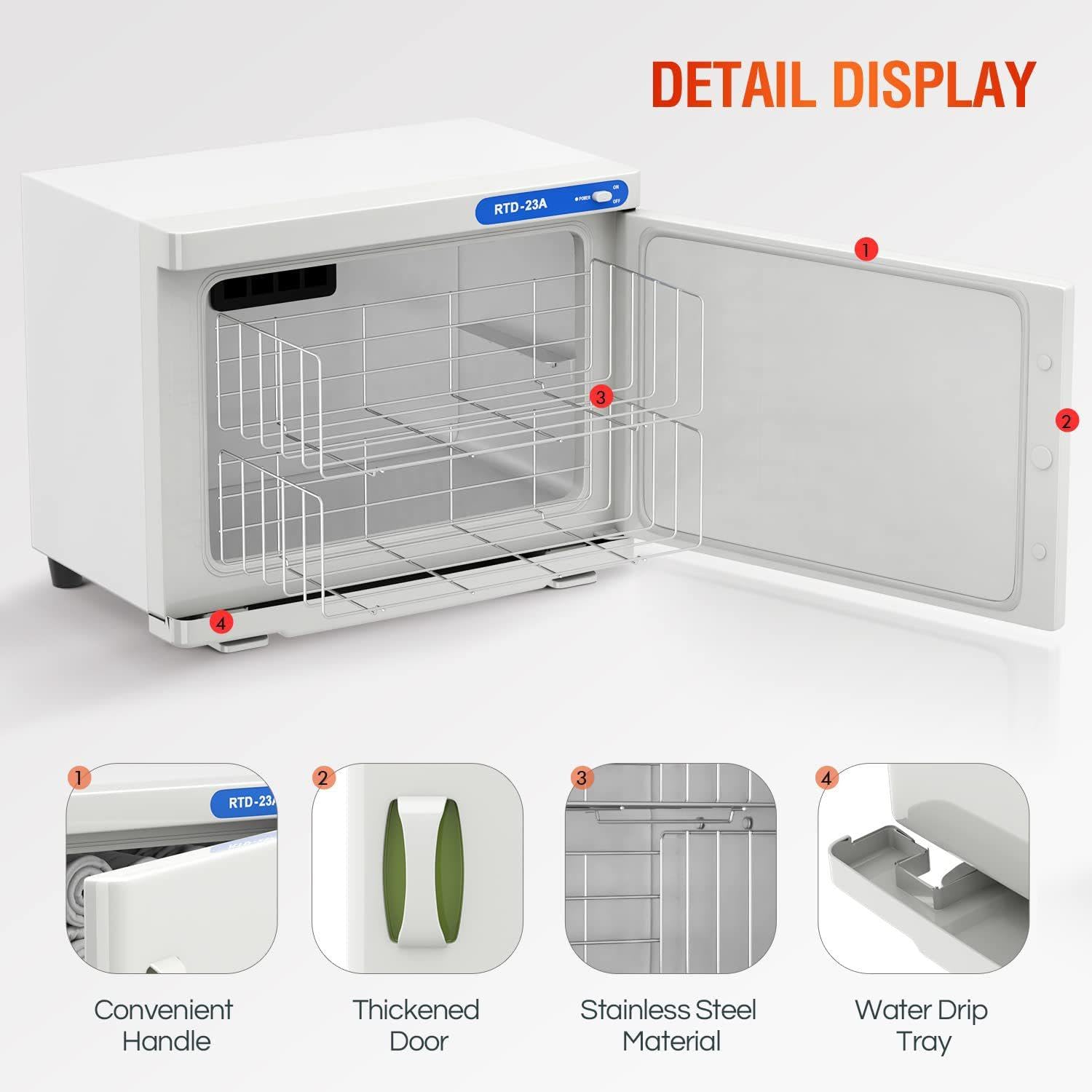 Gabinete Calentador De Toallas De 176 °F, CalefaccióN De 360 °, Gabinete De DesinfeccióN De Toallas De 18 L, Seguridad Y Salud, Uso Para Spa Facial, Belleza Del Cabello, Equipos De SalóN Y Hogar
