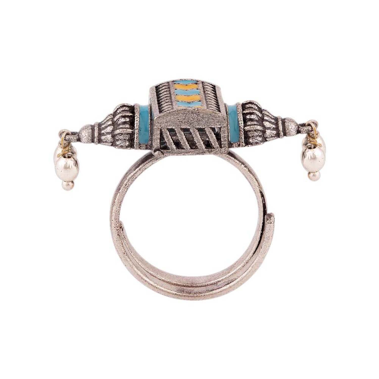 Gwalior Enameled Statement Ring