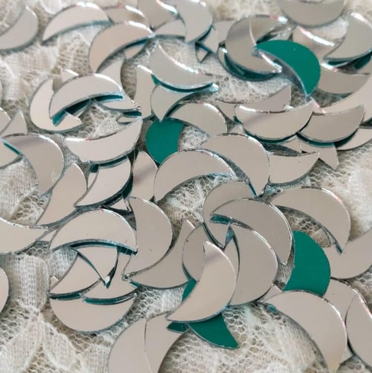 Image of ilika9 - Lippan Art Mirror - Moon - 20 * 11mm - 300 pcs