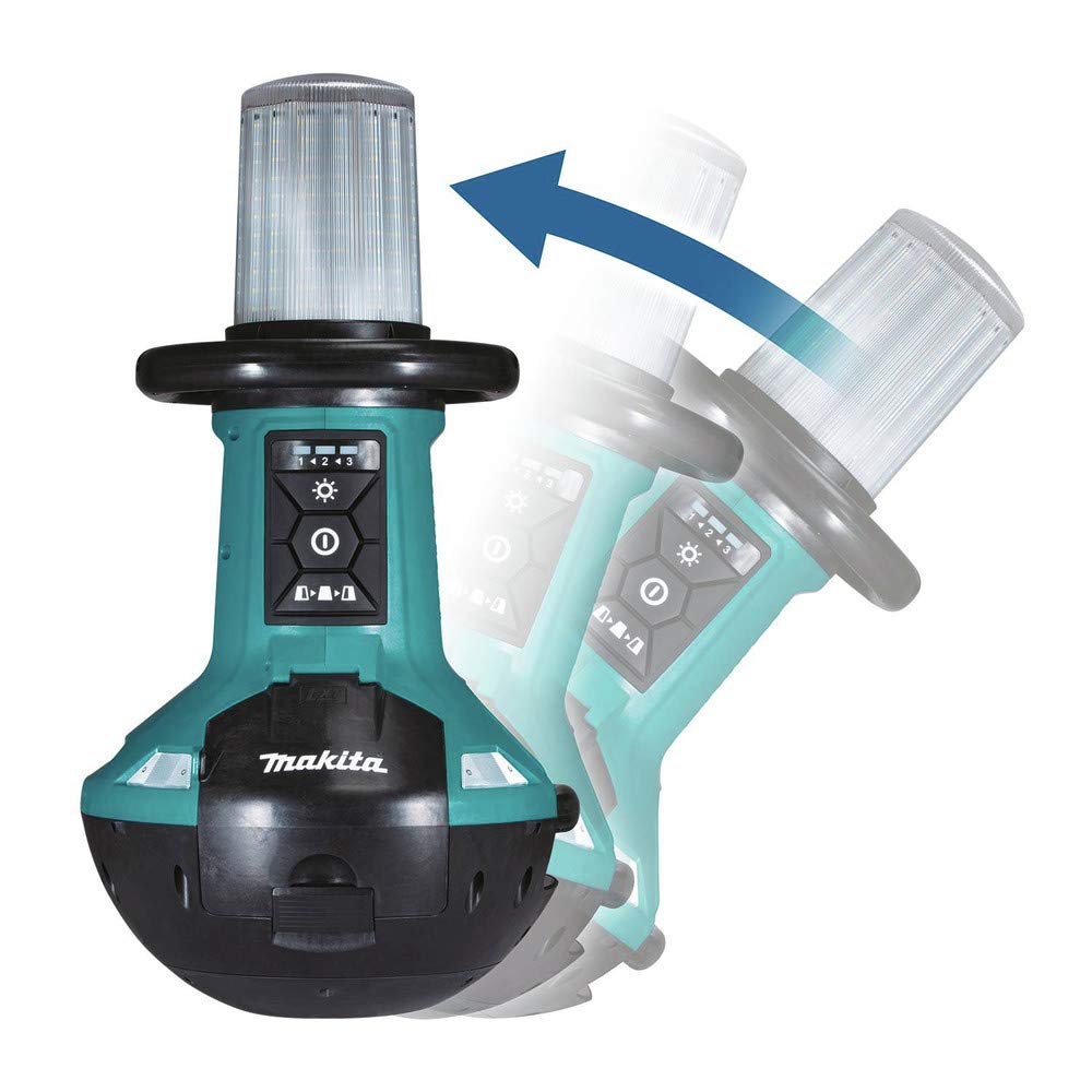 Makita LED-Flächenbeleuchtung (Selbstaufrichtender LED-Baustrahler zur optimalen Ausleuchtung des Arbeitsplatzes) DML810
